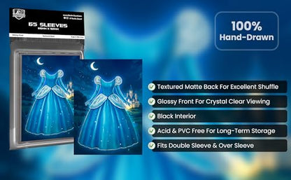 100% Hand-Drawn (Princess) 65 ct Textured Matte TCG/MTG Art Card Sleeves by Realm Guard - style: Princess