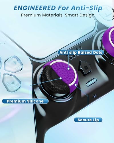 16-in-1 Performance Thumb Grips Joystick Caps for PS5/4/Xbox/Switch Pro, 3 Height Thumbstick Grips Covers (FPS, CQC, Skin) & 5 Anti-Slip, Ultimate Comfort & Control