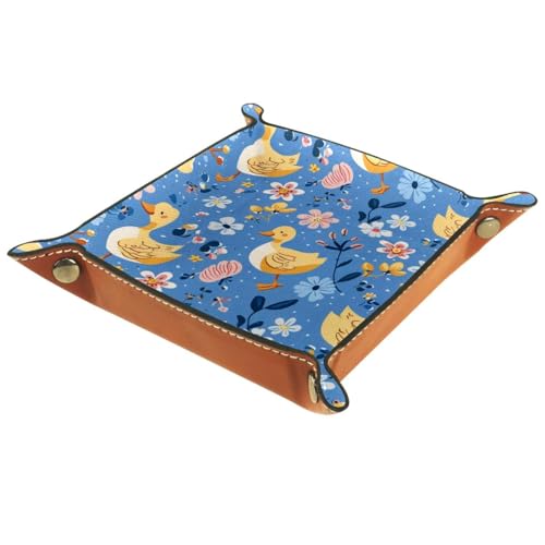 Duck Florals Dice Tray Dice Rolling Tray Folding Dice Holder for Dice Games, Like RPG, DND and Other Table Games - color: Multi 6