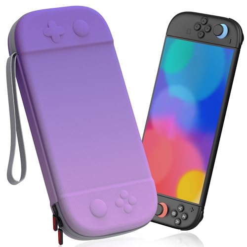 STARTRC GAMES Slim Carrying Case for Nintendo Switch 2 2025, Hard Shell Travel Case with 12 Game Card Slots, Portable Carry Bag for Switch 2 Console Purple - color: Purple