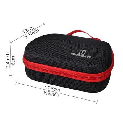 Tourmate Hard Controller Case Compatible for Switch Wireless Pro Controller, Travel Protective Carrying Storage Bag (Black & Red) - color: Black & Red