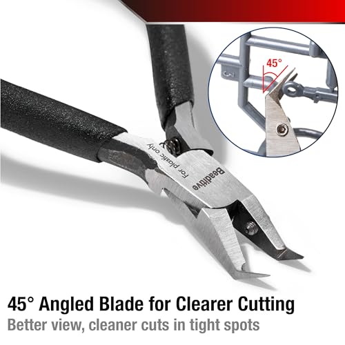 Beaditive Single Blade Nipper for Plastic Model - Plastic Sprue Cutter - Gunpla, Gundam Model, Scale Model Building (Angled) - style: Angled