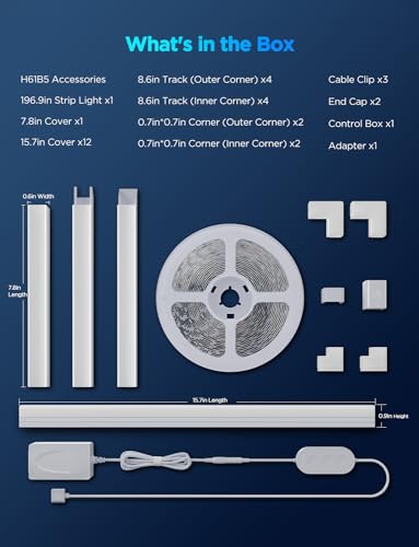 Govee RGBIC LED Strip Lights 16.4ft with Covers,Smart Control, APP, WiFi | Work with Alexa, Google Assistant, Matter, Smarthings, Diffuser Channel with LED Lights for Bedroom, Skirting Lines, Cabinet - size: 16.4ft