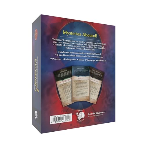 Nord Games: Objects of Intrigue: Boxed Set - 5e RPG Storytelling Cards, 300 Tarot Sized Cards for Different Environments, Roleplaying Game, 5e D&D - style: Objects