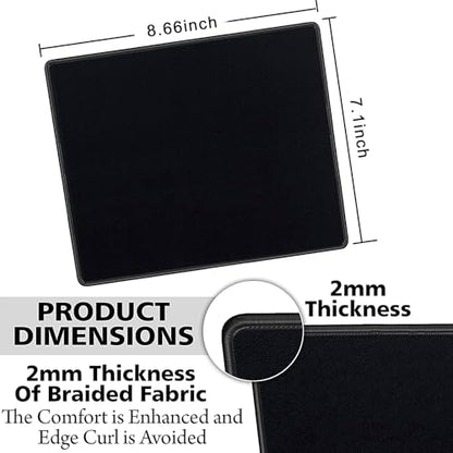 SaiTech IT 50 Pack Waterproof Mouse Pad, 8.66x7.1 inch, Black | Stitched Edges, Non-Slip Rubber Base. Ideal For Computers, Laptops, Office, And Home Use - color: Black-50 Pack