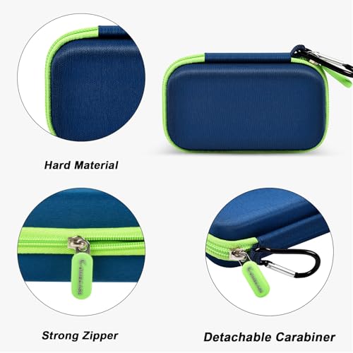Comecase Dual SSD Case for SanDisk Extreme Portable SSD and Extreme PRO | Holds 2 Drives & 12 SD Cards, Elastic Strap Fit 500GB/1TB/2TB/4TB/8TB, Cable Groove & Carabiner for Travel, Monterey,Box Only - color: Monterey