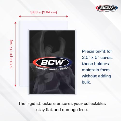 BCW 3.5x5 Topload Holder - 25 Pack | Premium Rigid Plastic Protector Case for Trading Cards, Index Cards, and Photos | Perfect Fit for Transformer TCG, Magic: The Gathering, and More