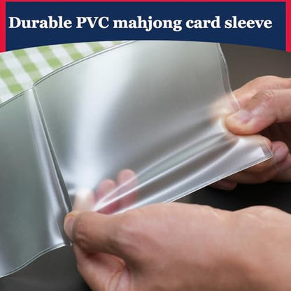 aoG Mahjong Card Sleeve,1 pcs, Compatible with Standard Print Mah Jong Card | sturdy material,eliminate glare matte finish,mahjong players,mahjong groups,protecting cards from spills,weekly gatherings - style: 1 pcs standard