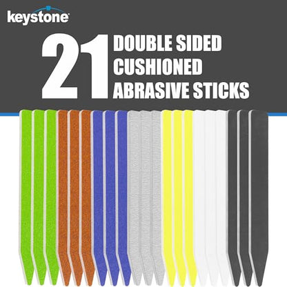 Keystone Sanding Twigs or Sticks Ideal for Woodworking Hobby Arts Crafts Models Mixed Grits and Lengths Cushioned Abrasive (121 Piece Detail Sanding Kit) - size: 121 Piece Detail Sanding Kit