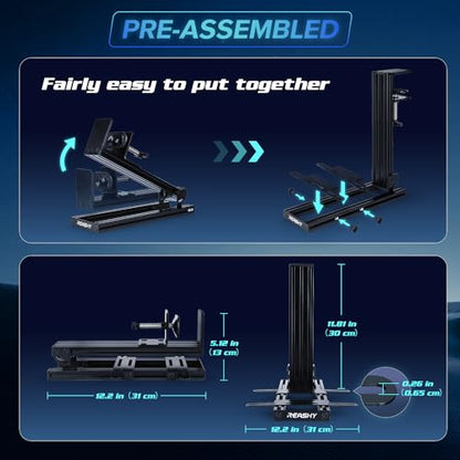 Reashy Hotas Mount, Joystick Mount, Aluminum Flight Stick Desk Mount for Logitech X56, X52, X52 Pro, Thrustmaster T.1600M, TCA, T.Flight Hotas One, 4, X, Airbus, VKB Gladiator Nxt - color: Interstellar Black