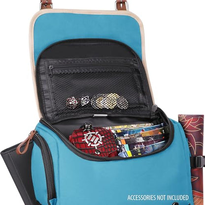 ENHANCE Designer Edition TCG Backpack - MTG Deck Bag Card Binder Space, TCG Deck Box Storage, MTG Playmat Holder - Card Storage Compatible with Magic the Gathering, Pokemon, Lorcana (Canvas Blue) - color: Canvas Blue