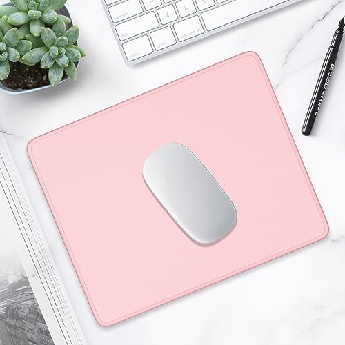Hsurbtra Mouse Pad, Premium-Textured Square Mousepad 10.2 x 8.3 Inch, Stitched Edge Anti-Slip Waterproof Rubber Pretty Cute Computer Mat for Office Gaming Laptop Women Kids Pink - color: Pink, size: Square Mousepad (10.2" x 8.3")