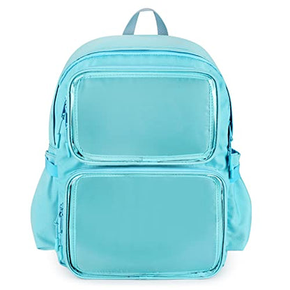 STEAMEDBUN Ita Bag Backpack with insert Pin Display Backpack for School Anime Cosplay - color: Blue