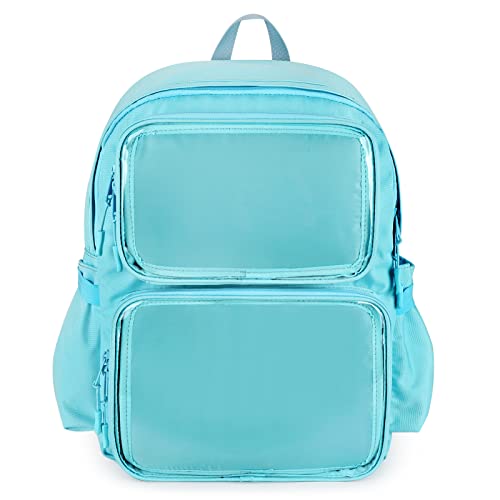 STEAMEDBUN Ita Bag Backpack with insert Pin Display Backpack for School Anime Cosplay - color: Blue