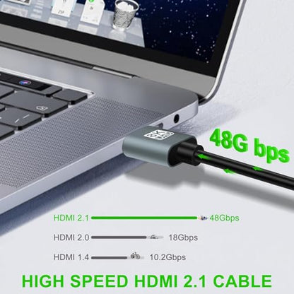 Thsucords Ultra Thin 8K 4K HDMI Cables 1.6FT 10 Pack, Slim & Flexible Soft High Speed HDMI 2.1 Lead Support 4K@120Hz 8K@60Hz 48Gbps for Roku TV/HDTV/PS5/Blu-ray - size: 1.6FT, style: 10-PACK