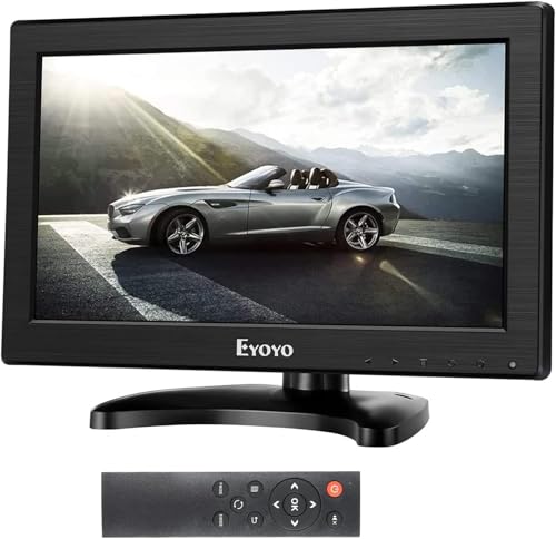 Eyoyo 12" Inch TFT LCD Monitor with AV HDMI BNC VGA Input 1366x768 Portable Mini HD Color Screen Display with Built-in Speaker - style: 12 inch 1366x768