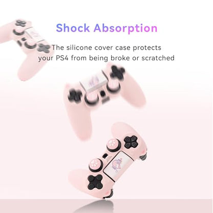 GeekShare Cat Paw DualSense Controller Skin Anti-Slip Silicone Skin Protective Cover Case for DualSense Wireless Controller -- Pink - color: Pink