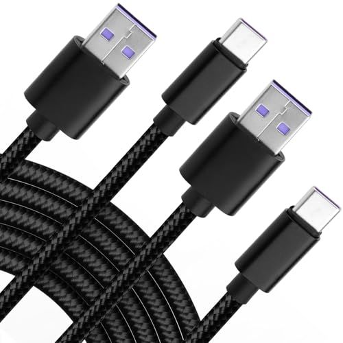 2pcs Charger Charging Cords for Xbox Series, 3m/10ft Black USB Type C Charge Cable Replacement for Xbox Series X/S PS5/PS5 Pro Controller Elite 2 Switch Pro Controller