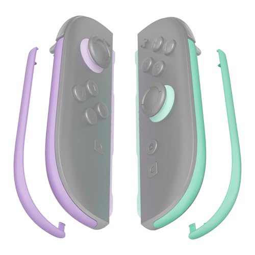 eXtremeRate Replacement Decorative Strips for Joycon 2, Custom DIY Decoration Strip Side Housing Trim Shell with Prying Stick for Nintendo Switch 2 Controller - Purple & Green - color: Purple & Green