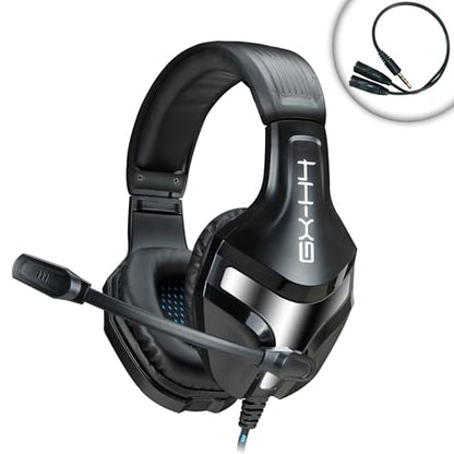 ENHANCE Gaming Headphones with Mic - PS4, Xbox One Headset with Immersive Stereo Sound, Soft Over Ear Headphones, Lightweight Comfort - Wired Gaming Headset for PS5, Xbox, PC