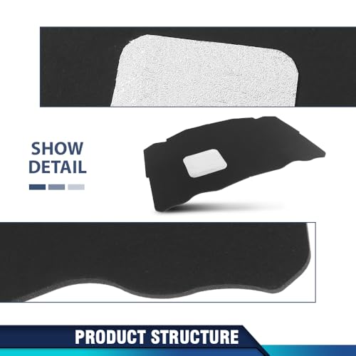PIT66 Hood Insulation Pad Compatible with Benz W124 E Class 1990-1995 / 300CE 300E 300TE 1990-1993 / 400E 500E 1992-1993 / E320 E420 1994-1995 / E500 1994 1246820726 Black - style: 1990-1995 Benz W124 E Class