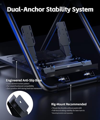 PXN PD HM Brake&Throttle Sim Racing Pedals, All-Metal 2-Pedal Set | Hall Sensors, Adjustable, USB-A/Type-C/RJ45 Connectivity, Compatible with PC and PXN V99/V10/V12/VD Wheel Bases
