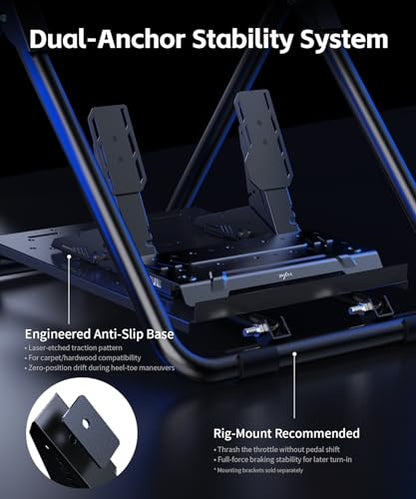 PXN PD HM Brake&Throttle Sim Racing Pedals, All-Metal 2-Pedal Set | Hall Sensors, Adjustable, USB-A/Type-C/RJ45 Connectivity, Compatible with PC and PXN V99/V10/V12/VD Wheel Bases