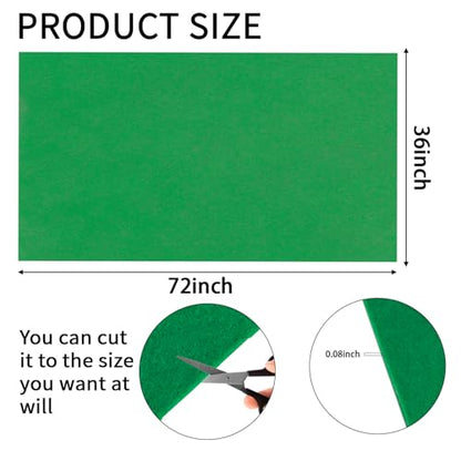 2Pcs Poker Table Mat & 36x72 Inch Premium Green Felt Table Cover & Poker Table Topper for Texas Holdem and Card Games & Game Mat for Table Tops & Card Table Mat & Poker Table Cover