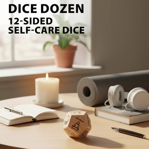 12-Sided Self-Care Decision Dice, Gifts for Him Her Men Women Boyfriend Girlfriend Husband Wife, Anniversary Birthday Wedding Holiday Gag Gift - Relaxing Couples & Family Activity Dice Game - style: Self-Care Dice