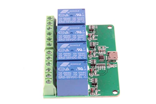 4-Channel Micro-USB HID Drive-Free USB Computer Control Switch Relay Module - size: 4-Channel Micro-USB