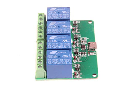 4-Channel Micro-USB HID Drive-Free USB Computer Control Switch Relay Module - size: 4-Channel Micro-USB