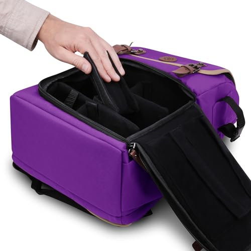 ENHANCE Designer Edition TCG Backpack - MTG Deck Bag Card Binder Space, TCG Deck Box Storage, MTG Playmat Holder - Card Storage Compatible with Magic the Gathering, Pokemon, Lorcana (Canvas Purple) - color: Canvas Purple