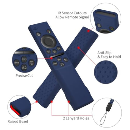Hi Color Remote Cover for Samsung BN59-01388 BN59-01393 Silicone Remote Case Protective Sleeve (Dark Blue) - color: dark blue