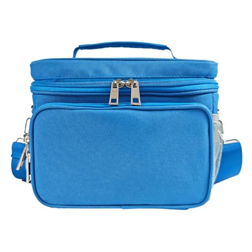 Travel Carrying Case Compatible with Yoto Player Bluetooth Speaker and Headphone Accessories, Card Holder Holds up to 80 Cards with Shoulder Strap, Bag Only (Blue) - color: Blue