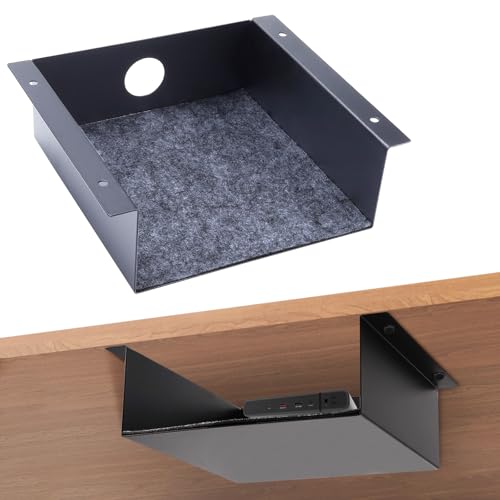 Under Desk Storage Shelf, Steel Under Desk Tray Mountable Add-On Shelf for Table Office Desk, Small (Pack of 1) - size: Small (7.5" x 8" x 2.8")