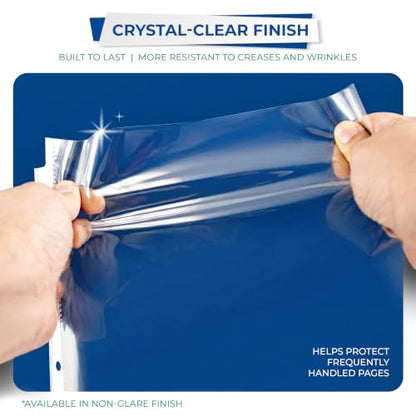 Samsill 200 Pack Heavy Duty Sheet Protectors, Crystal Clear, 8.5x11 Inch Page Protectors for 3 Ring Binder, Letter Size Protectors, Reinforced Holes, Clear Protector, Top Loading, Acid Free - size: 200 Pack, style: Crystal Clear