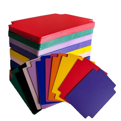 100PCS Trading Card Dividers, 2.7 x 3.8 Inches, 10 Colors, Premium Plastic Card Separator for Sports Game