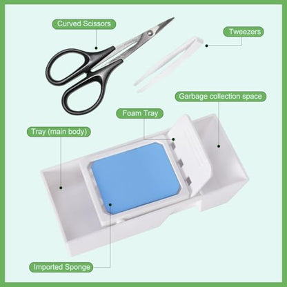 BFFDIYCLUB All-in-One Hobbyist Decal Kit - Curved Scissors, Tweezers, Sponge Pad - Perfect for Model, Aircraft, and Tank Models (PM008)