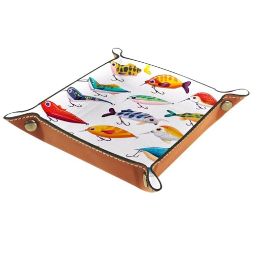 Fishing Lures Dice Tray Dice Rolling Tray Folding Dice Holder for Dice Games, Like RPG, DND and Other Table Games - color: Multi 5