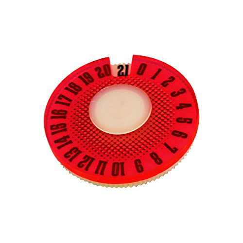 LITKO Life Counter Dial 0-21 | Compatible with MTG & D&D | Pink | Single 40mm round | Fluorescent, laser-engraved Burst pattern | Tracks HP, health & resources | No assembly, ready to use - color: Fluorescent Pink