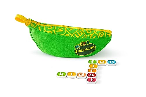 Bananagrams My First, Lowercase Letter Word Game for Ages 4+ | Combo-letter tiles build early spelling & phonics skills; word game for pre-readers and kids ages 4+ - style: My First