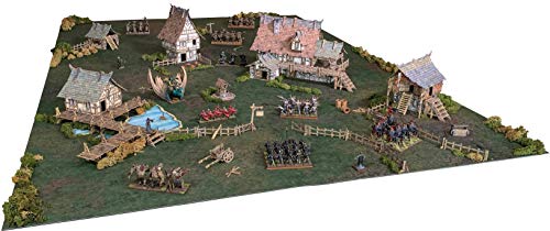 Battle Systems Fantasy Terrain Village Core Set - 28-35mm DND D&D RPG Wargames Historical/Fantasy Card Scenery - style: Village