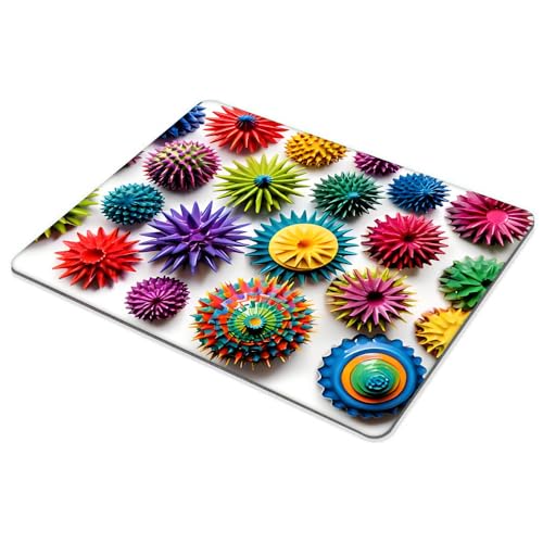 Square Mouse Pad Colorful sea Urchin,Gaming Mouse Pads for Desk,Soft Computer Waterproof Non-Slip Mouse Mat - color: Colorful sea urchin