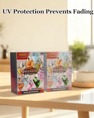 Booster Bundle Case for Prismatic Evolutions/Journey Together/Destined Rivals Booster Bundle - 20 Pack 0.5mm Rigid PET Protector, Dust-Proof & Crush-Resistant Clear Display(Box Not Included)