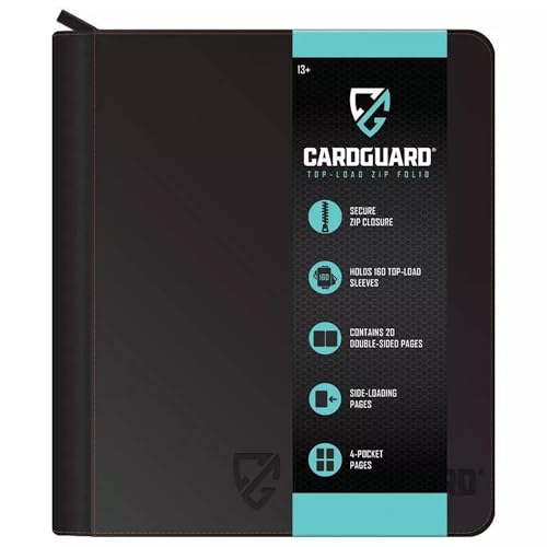 4-Pocket Zip Folio Trading Card Binder for 160 Sleeves Acid-Free