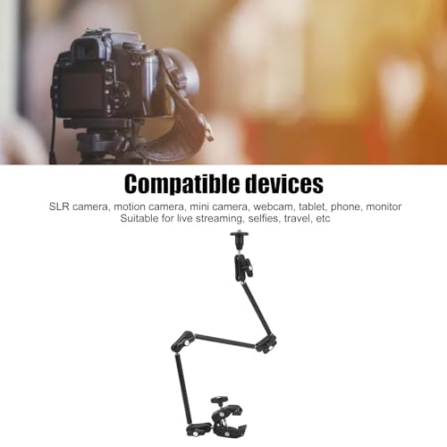 Magic Arm Clamp Mount Friction Power Articulating Magic Arm Magic Arm Clamp Kit Friction with Adjustable Camera Boom Arm with 1 4 Inch 3 8 Inch for SLR Cameras