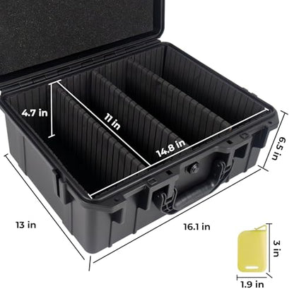 Graded Card Case Holds 160 PSA Slabs, Premium Storage Box - color: Black-pro