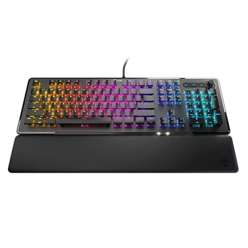 Turtle Beach Vulcan II Full-Size Mechanical RGB Gaming Keyboard | Titan Mechanical Switches, Customizable RGB Keys, Detachable Palm Rest, Media Controls, Aluminum Top Plate, Numpad, Black - color: Black