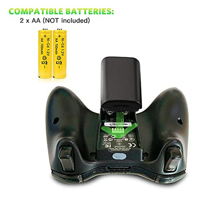 Xahpower Battery Pack Cover for Xbox 360, Replacement Battery Pack Cover Shell Repair Part Compatible with Xbox 360 Wireless Controller(4 Pack, Black, White)