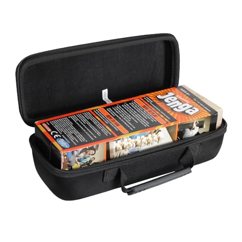 Anleo Hard Travel Case for Hasbro Gaming Jenga Classic Game (Only Case) | 충격 방지 몰드 내부, 긁힘 방지 안감, 내부 메시 포켓, 휴대용 운반 손잡이